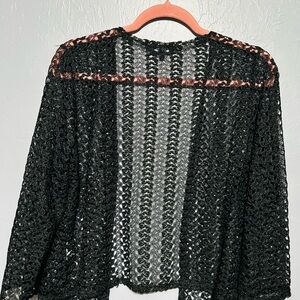Elegant Black and Silver Women's Sweater